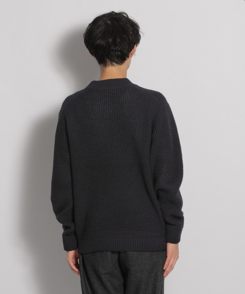niko and...（ニコアンド）の「ワッフルモックネックニット（ニット/セーター・メンズ・ネイビー/オリーブ/キャメル・MEDIUM/LARGE）」の8枚目の写真