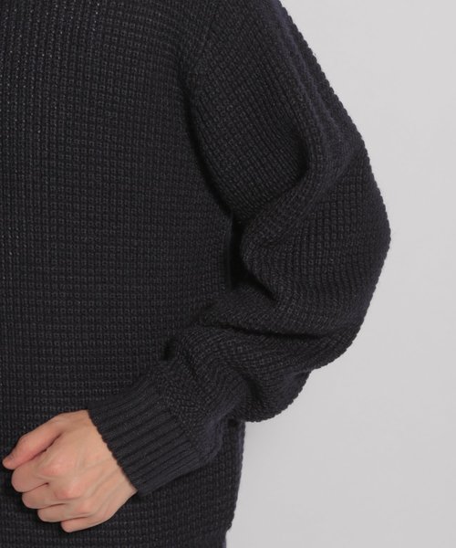 niko and...（ニコアンド）の「ワッフルモックネックニット（ニット/セーター・メンズ・ネイビー/オリーブ/キャメル・MEDIUM/LARGE）」の13枚目の写真