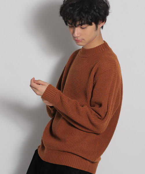 niko and...（ニコアンド）の「ワッフルモックネックニット（ニット/セーター・メンズ・ネイビー/オリーブ/キャメル・MEDIUM/LARGE）」の17枚目の写真