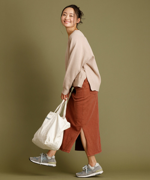 Munich（ミューニック）の「ピーチコットンタック編みニットVネックプルオーバー（ニット/セーター・レディース・ブラウン/グレー/ピンク/ライトベージュ・FREE）」の18枚目の写真