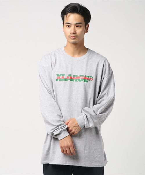 XLARGE（エクストララージ）の「L/S TEE STANDARD LOGO（Tシャツ/カットソー・メンズ・ホワイト/ブラック/アッシュ・SMALL/MEDIUM/LARGE/X-LARGE）」の3枚目の写真