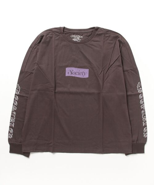 STYLEBLOCK(スタイルブロック)の「ロゴプリントドロップショルダープリントリブTシャツ(Tシャツ/カットソー・メンズ・ワイン/ホワイト/ネイビー/グレー・L/LL/M)」の2枚目の写真