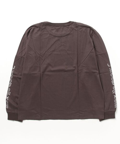 STYLEBLOCK(スタイルブロック)の「ロゴプリントドロップショルダープリントリブTシャツ(Tシャツ/カットソー・メンズ・ワイン/ホワイト/ネイビー/グレー・L/LL/M)」の9枚目の写真
