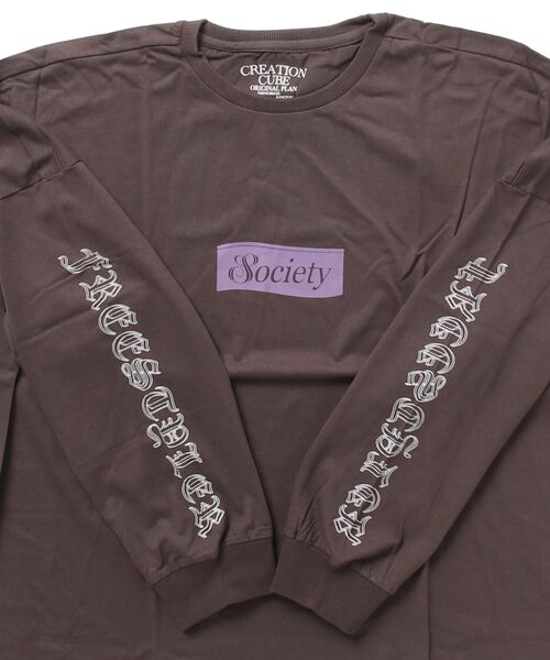 STYLEBLOCK(スタイルブロック)の「ロゴプリントドロップショルダープリントリブTシャツ(Tシャツ/カットソー・メンズ・ワイン/ホワイト/ネイビー/グレー・L/LL/M)」の10枚目の写真