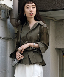 極美品】Ameri VEST DOCKING SHIRT アメリ　トップス　秋 39769425b_22_d_215.jpg