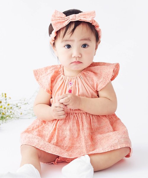 Apres Les Cours アプレレクール の デイジーレースワンピブルマセット ロンパース Wear