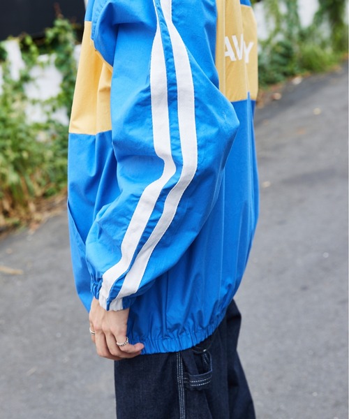 ショット ブルゾン フルデコ バックプリント レザー切替 裏地チェック Mサイズ schott（ショット）の「Schott⁄ショット 別注 ZIP UP BLOUSON⁄レザー