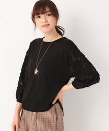 GLOBAL WORK | ソデジャガード5分袖/826216(Tシャツ/カットソー)