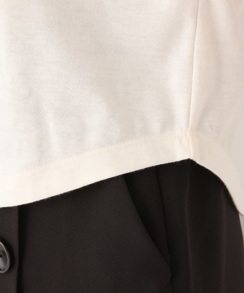 GLOBAL WORK（グローバルワーク）の「ソデジャガード5分袖/826216（Tシャツ/カットソー・レディース・ホワイト/ライトブルー/ブラック・MEDIUM/LARGE）」の11枚目の写真