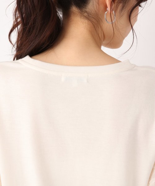 GLOBAL WORK（グローバルワーク）の「ソデジャガード5分袖/826216（Tシャツ/カットソー・レディース・ホワイト/ライトブルー/ブラック・MEDIUM/LARGE）」の5枚目の写真