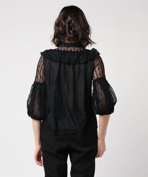 axes femme(アクシーズファム)の「総レースブラウス(シャツ/ブラウス・レディース・ホワイト/ブラック/グレー・MEDIUM)」の5枚目の写真