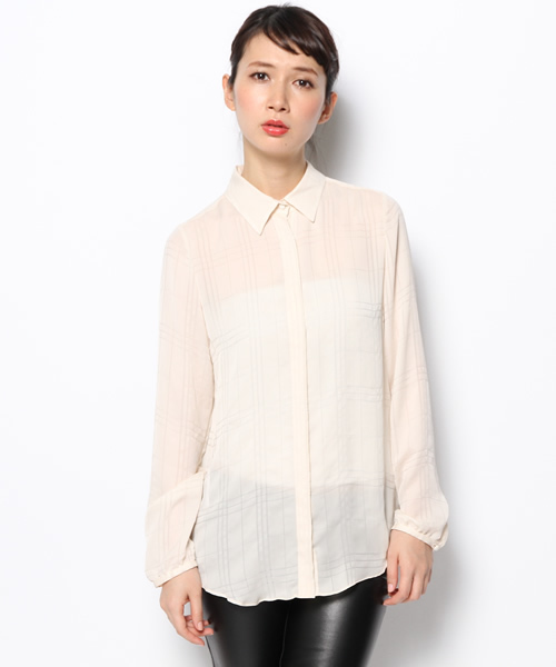 NINE（ナイン）の「チェックBL（シャツ/ブラウス・レディース・オフホワイト/ピンク・FREE）」の3枚目の写真