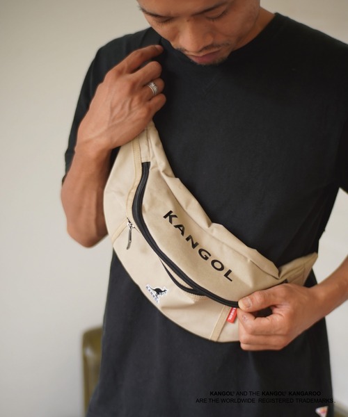 KANGOL（カンゴール）の「【 KANGOL / カンゴール 】 KANGOL ウエストバッグ（ボディバッグ/ウエストポーチ・メンズ・グレー/ピンク/ブラック×ホワイト/ブラック系その他/ベージュ・FREE）」の4枚目の写真
