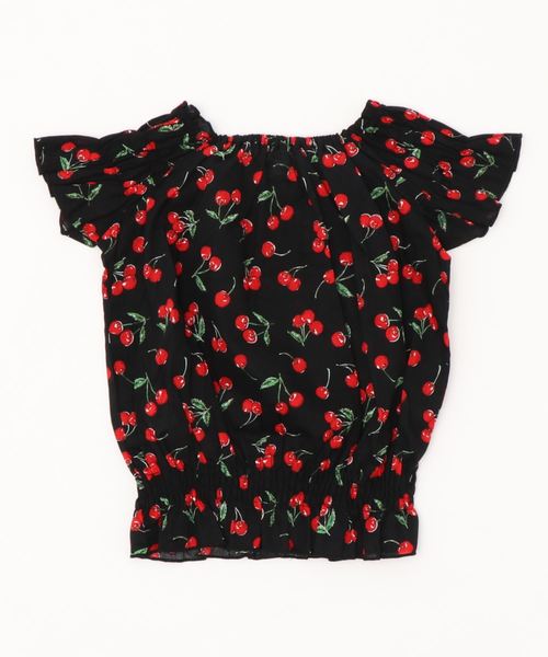 GLOBAL WORK（グローバルワーク）の「【キッズ】ウエストシャーリングブラウス【ちびVERY5月号掲載アイテム】/829621（シャツ/ブラウス・キッズ・ブラック/イエロー/ホワイト/パープル系その他2・SMALL/X-LARGE/XX-LARGE/MEDIUM/LARGE）」の5枚目の写真