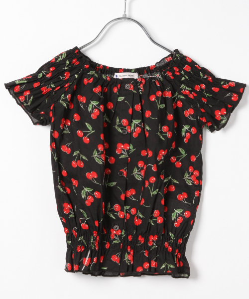 GLOBAL WORK（グローバルワーク）の「【キッズ】ウエストシャーリングブラウス【ちびVERY5月号掲載アイテム】/829621（シャツ/ブラウス・キッズ・ブラック/イエロー/ホワイト/パープル系その他2・SMALL/X-LARGE/XX-LARGE/MEDIUM/LARGE）」の2枚目の写真