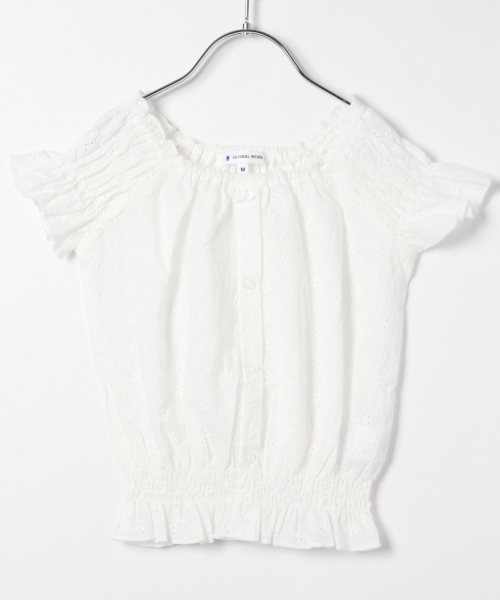 GLOBAL WORK（グローバルワーク）の「【キッズ】ウエストシャーリングブラウス【ちびVERY5月号掲載アイテム】/829621（シャツ/ブラウス・キッズ・ブラック/イエロー/ホワイト/パープル系その他2・SMALL/X-LARGE/XX-LARGE/MEDIUM/LARGE）」の15枚目の写真