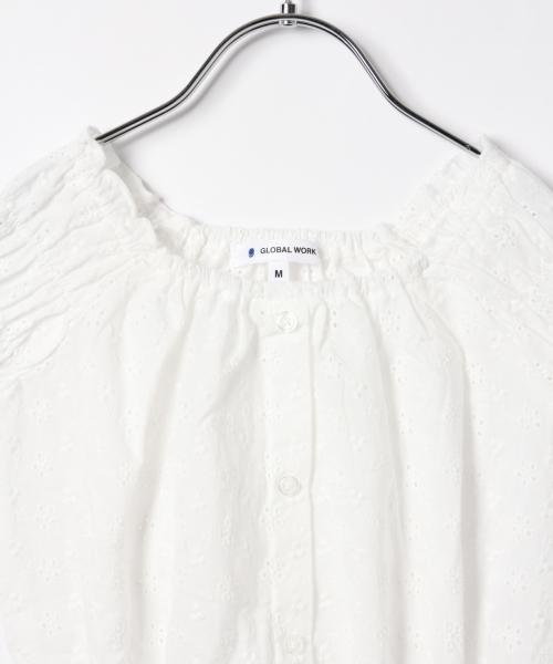 GLOBAL WORK（グローバルワーク）の「【キッズ】ウエストシャーリングブラウス【ちびVERY5月号掲載アイテム】/829621（シャツ/ブラウス・キッズ・ブラック/イエロー/ホワイト/パープル系その他2・SMALL/X-LARGE/XX-LARGE/MEDIUM/LARGE）」の10枚目の写真