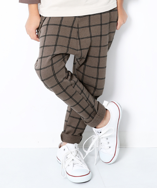 devirock(デビロック)の「プリントスウェットサルエルパンツ(その他パンツ・キッズ・ベージュ/ネイビー/ブラウン/カモフラージュ/モカ/グリーン系カモフラージュ/ブラック系その他/グレー系その他/グレー系カモフラージュ/ドット/ブラック系その他2/ブラック系その他3/グレー系その他2/グレー系その他3/キャメル・80cm/90cm/95cm/110cm/100cm/120cm/130cm/140cm/150cm/160cm)」の8枚目の写真