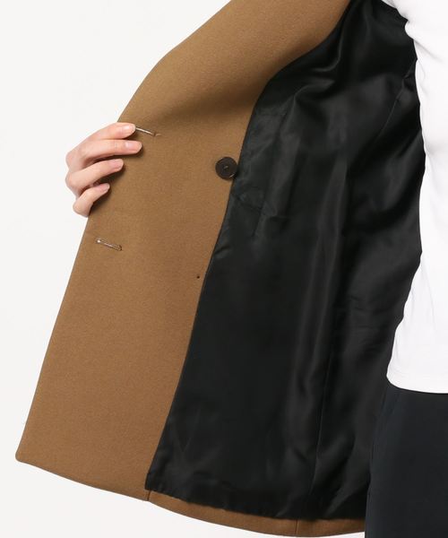 VERMEIL par iena 高密度チェックダブルジャケット グレンオーバー