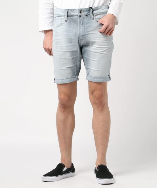 G-STAR（ジースター）の「3301 Slim Shorts（デニムパンツ・メンズ・インディゴブルー・31inch/29inch/30inch/34inch/32inch/33inch/28inch）」の7枚目の写真