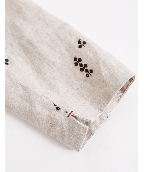 nop de nod(ノップドゥノッド)の「Pomme リネン刺繍8分袖2WAYワンピース(ワンピース・レディース・ブラック/キナリ・3)」の15枚目の写真