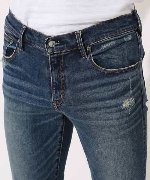AZUL by moussy（アズールバイマウジー）の「VINTAGE REMAKE SKINNY Ⅱ/ビンテージリメイクスキニーⅡ（デニムパンツ・メンズ・ブラック/ブルー/ライトブルー・LARGE/X-SMALL/X-LARGE/SMALL/MEDIUM）」の21枚目の写真