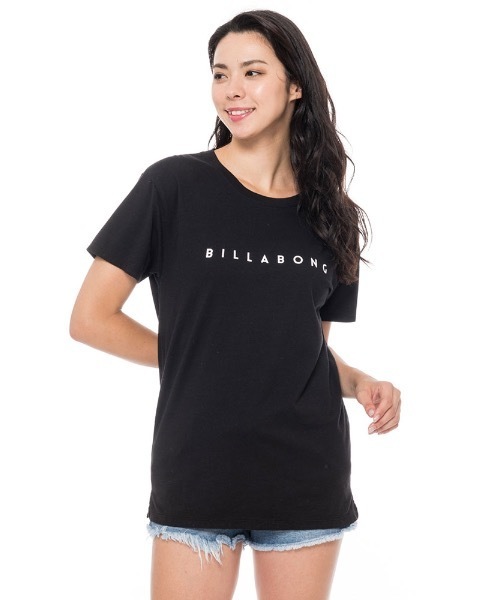 BILLABONG（ビラボン）の「BILLABONG レディース ドロップショルダー Tシャツ/ビラボン 半袖 ロゴ（Tシャツ/カットソー・レディース・ホワイト/ブラック/ピンク・MEDIUM）」の3枚目の写真