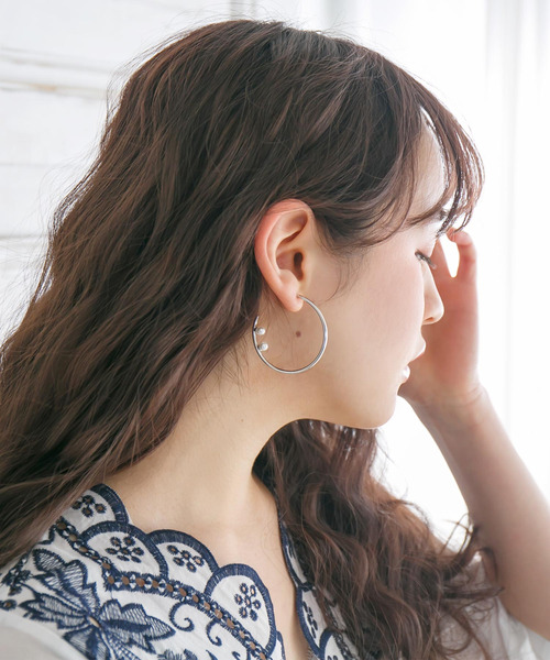 パールアクセントビッグフープピアス ピアス 両耳用 Newlyme ニューリーミー のファッション通販 Zozotown