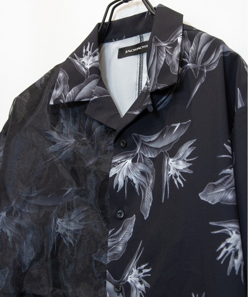JACKROSE(ジャックローズ)の「オーガンジーエアリー半袖シャツ(シャツ/ブラウス・メンズ・ホワイト/ブラック・M/L/XL)」の10枚目の写真