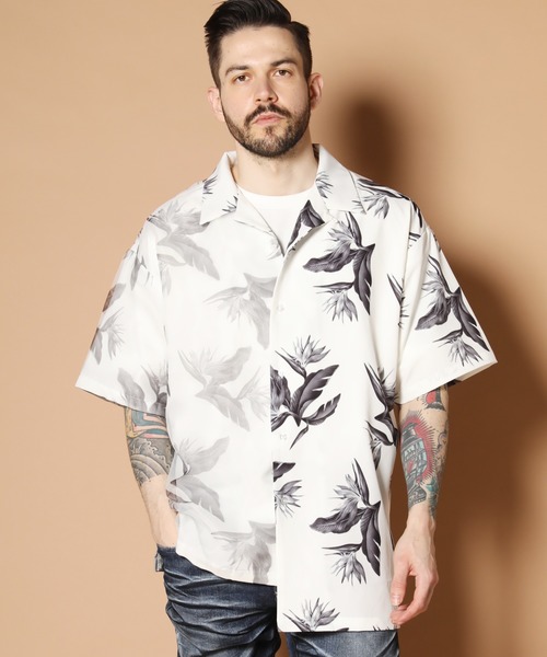 JACKROSE(ジャックローズ)の「オーガンジーエアリー半袖シャツ(シャツ/ブラウス・メンズ・ホワイト/ブラック・M/L/XL)」の12枚目の写真