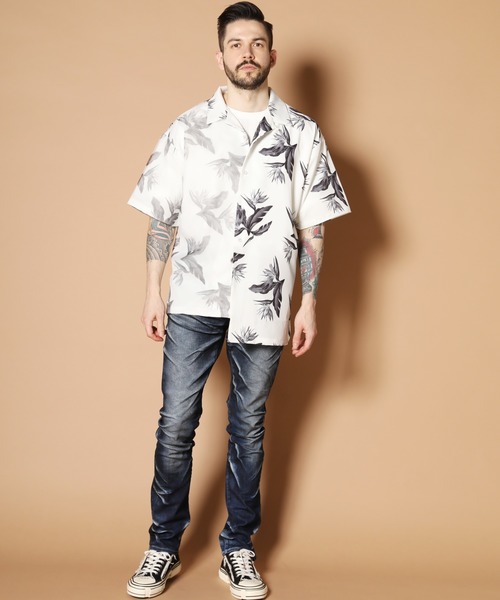 JACKROSE(ジャックローズ)の「オーガンジーエアリー半袖シャツ(シャツ/ブラウス・メンズ・ホワイト/ブラック・M/L/XL)」の17枚目の写真