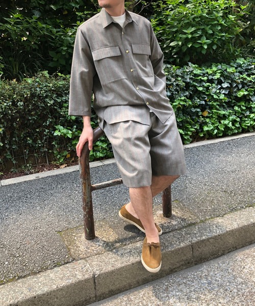 ADAM ET ROPE'(アダムエロペ)の「【NIKKE】キューバビーチ9分袖シャツ(シャツ/ブラウス・メンズ・ブラック系その他/ブラウン系その他・M/L/XL)」の10枚目の写真