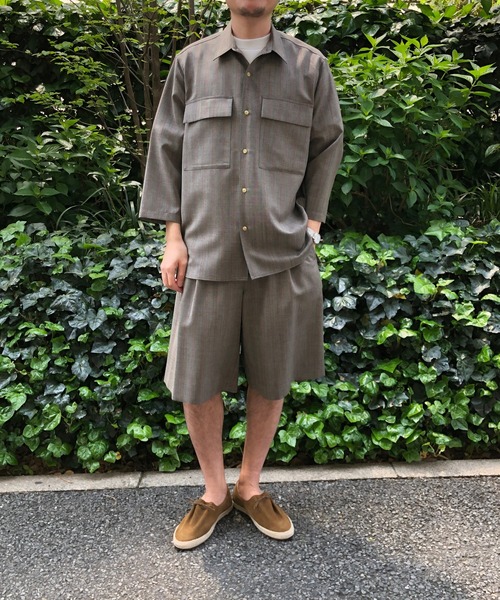 ADAM ET ROPE'(アダムエロペ)の「【NIKKE】キューバビーチ9分袖シャツ(シャツ/ブラウス・メンズ・ブラック系その他/ブラウン系その他・M/L/XL)」の9枚目の写真