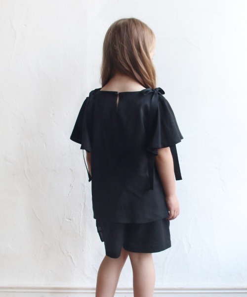 Rora（ローラ）の「アーク リネントップス(2color)（シャツ/ブラウス・キッズ・ブラック/マスタード・110cm/100cm/120cm/130cm/140cm）」の6枚目の写真