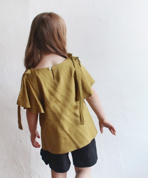 Rora（ローラ）の「アーク リネントップス(2color)（シャツ/ブラウス・キッズ・ブラック/マスタード・110cm/100cm/120cm/130cm/140cm）」の10枚目の写真