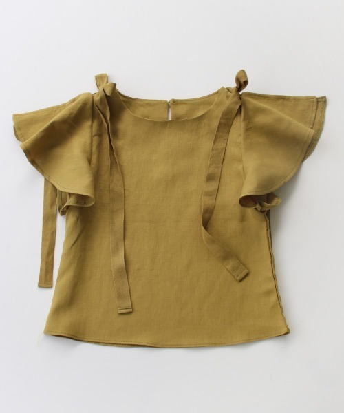 Rora（ローラ）の「アーク リネントップス(2color)（シャツ/ブラウス・キッズ・ブラック/マスタード・110cm/100cm/120cm/130cm/140cm）」の11枚目の写真