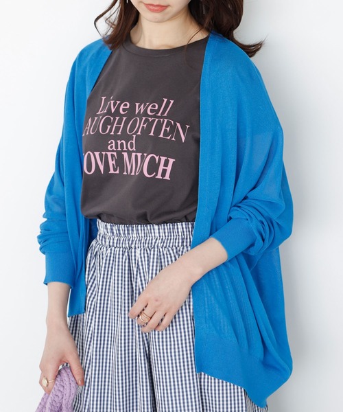 GeeRA（ジーラ）の「接触冷感！ドルマンシアーニットカーディガン（カーディガン/ボレロ・レディース・オフホワイト/ブラック/モカ/イエロー/ライトグレー/グリーン/オレンジ/グリーン系その他/ブルー・MEDIUM/LARGE/X-LARGE/XX-LARGE）」の7枚目の写真