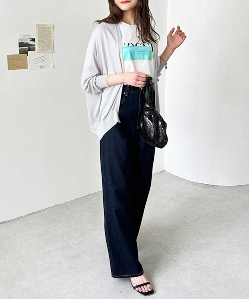 GeeRA（ジーラ）の「接触冷感！ドルマンシアーニットカーディガン（カーディガン/ボレロ・レディース・オフホワイト/ブラック/モカ/イエロー/ライトグレー/グリーン/オレンジ/グリーン系その他/ブルー・MEDIUM/LARGE/X-LARGE/XX-LARGE）」の22枚目の写真