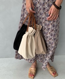 LE MORE | コットン巾着バッグ(ショルダーバッグ)