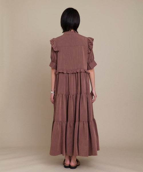 KOH.style（コースタイル）の「MANY TUCK DRESS（ワンピース・レディース・ブラック/ブラウン/グリーン・FREE）」の14枚目の写真