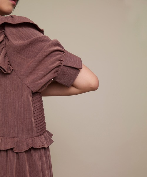 KOH.style（コースタイル）の「MANY TUCK DRESS（ワンピース・レディース・ブラック/ブラウン/グリーン・FREE）」の17枚目の写真