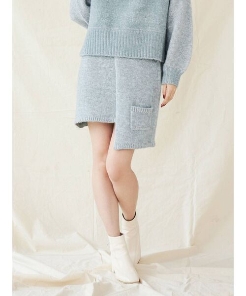 dazzlin（ダズリン）の「パッチワークニットミニスカート【セットアップ】（スカート・レディース・グレー/ベージュ/その他1・FREE）」の19枚目の写真
