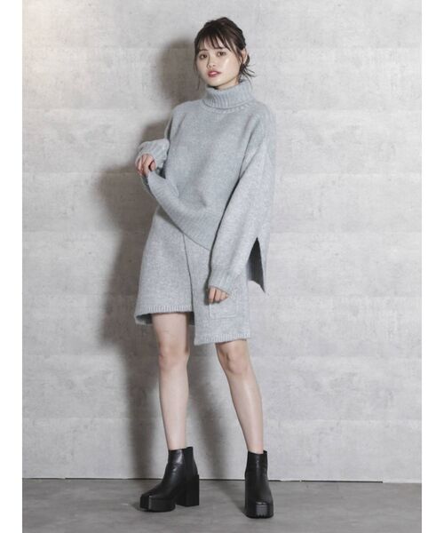 dazzlin（ダズリン）の「パッチワークニットミニスカート【セットアップ】（スカート・レディース・グレー/ベージュ/その他1・FREE）」の22枚目の写真