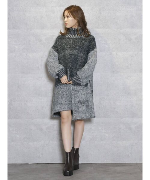 dazzlin（ダズリン）の「パッチワークニットミニスカート【セットアップ】（スカート・レディース・グレー/ベージュ/その他1・FREE）」の15枚目の写真