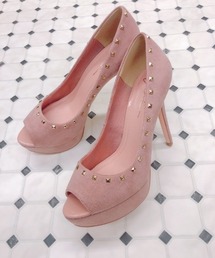 R E エナメル美脚オープントゥパンプス パンプス R E アールアンドイー のファッション通販 Zozotown