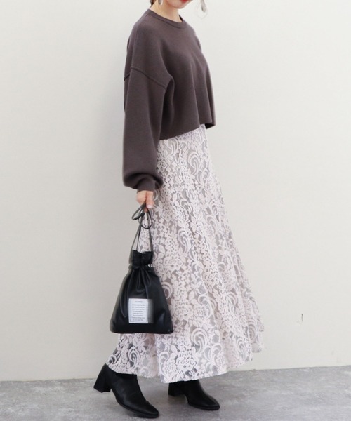 archives（アルシーヴ）の「合皮巾着ショルダー（ハンドバッグ・レディース・アイボリー/ブラック・FREE）」の12枚目の写真