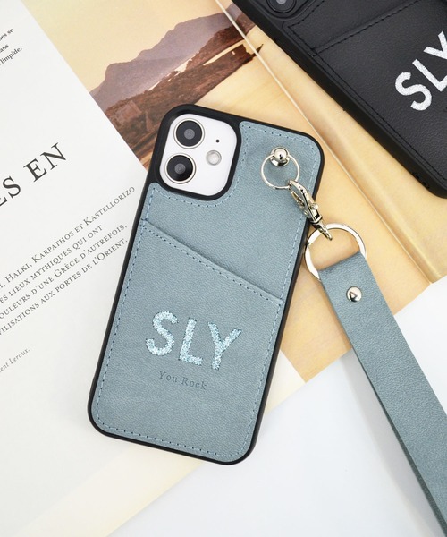 SLY（スライ）の「iPhoneSE iPhone13Pro iPhone13mini/13ProMax/13/12/12Pro/12mini/8/7/6s/6 SLY [ダイカッティングケース]（スマホケース/カバー・レディース・ブラック/ブルー・ONE SIZE/B/K/J/L/A）」の2枚目の写真