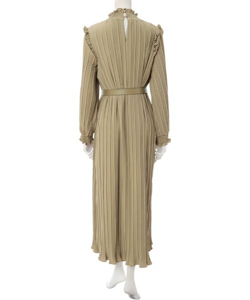 fifth（フィフス）の「ベルト付スタンドカラープリーツワンピース（ワンピース・レディース・ブラック/モカ・MEDIUM）」の12枚目の写真