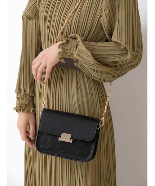 fifth（フィフス）の「ベルト付スタンドカラープリーツワンピース（ワンピース・レディース・ブラック/モカ・MEDIUM）」の20枚目の写真