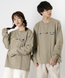 CONVERSE（コンバース）の「【CONVERSE/コンバース】 ワンポイント 5シューズ刺繍 クルーネック ロングスリーブ/ロンT（Tシャツ/カットソー・レディース）」